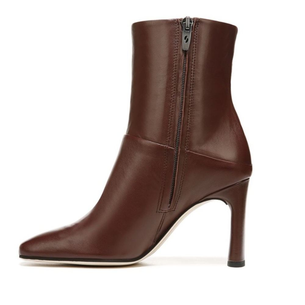 SARTO • Chocolate Brown Flexa Comfort Leather Bootie - Picture 4 of 8